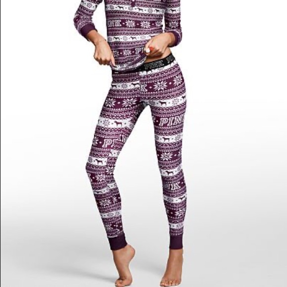 VS PINK Thermal Sleep Pants, Base Layer
